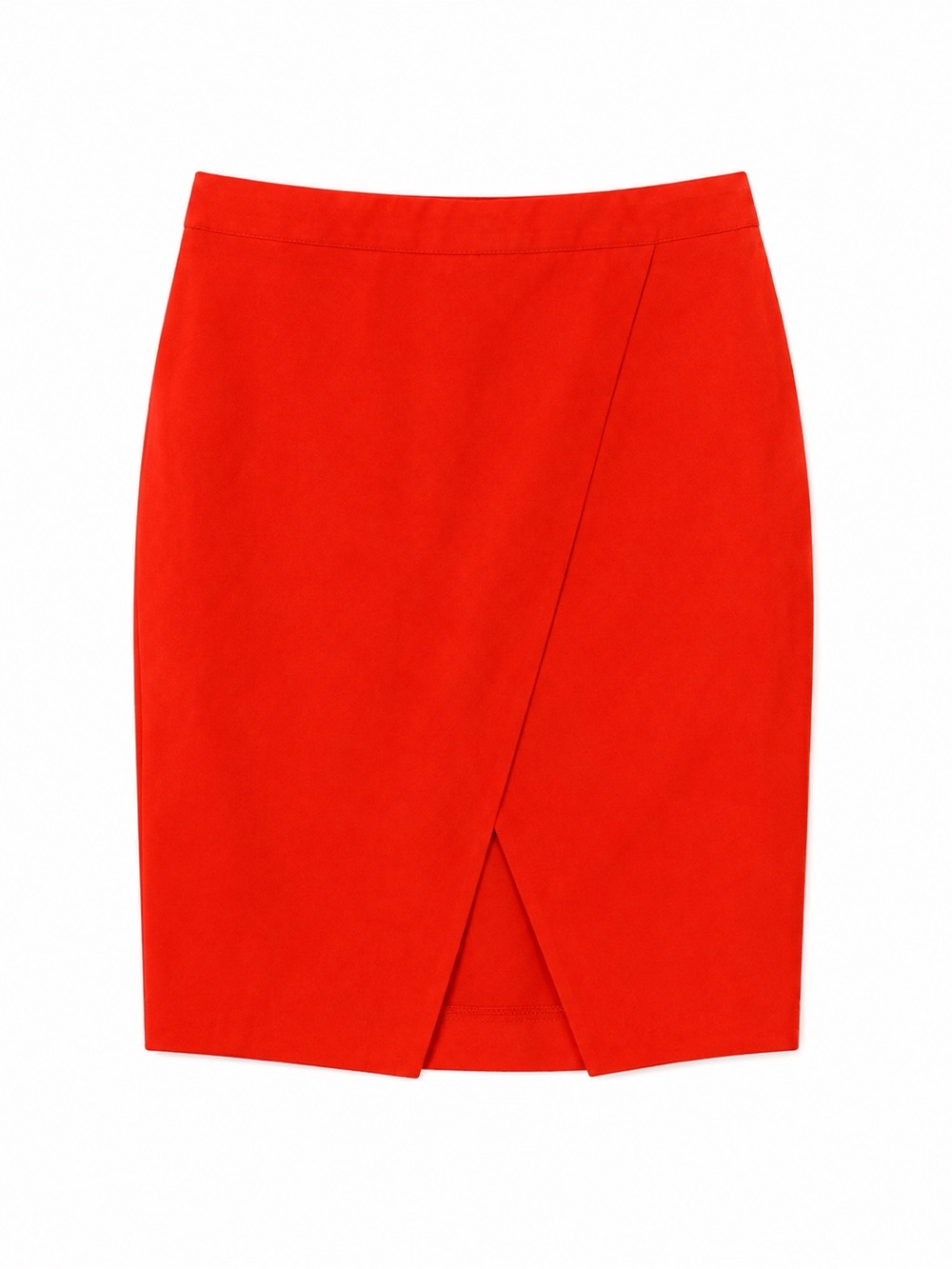 ASOS Women's Red/Orange Wrap-Front Pencil Skirt